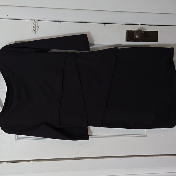 J McLaughlin Nicola Layered Shift DRESS Elegant Black Layered CLASSIC SIZE SMALL - Picture 5 of 6